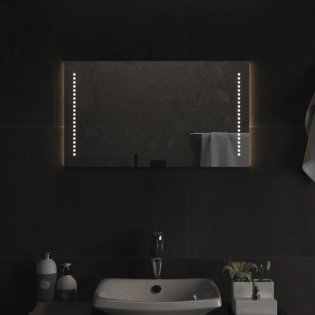 Specchio da Bagno con Luci LED-Specchio per Bagno 70x40 cm 386076