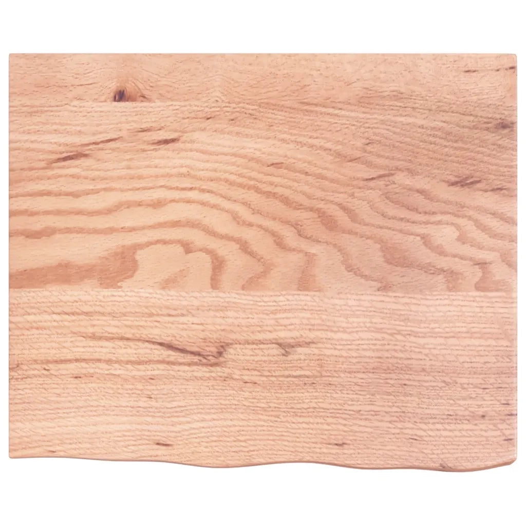 Piano Tavolo | Superficie Tavolo | Piano Scrivania Marrone 60x50x(2-6) cm Massello Rovere Trattato