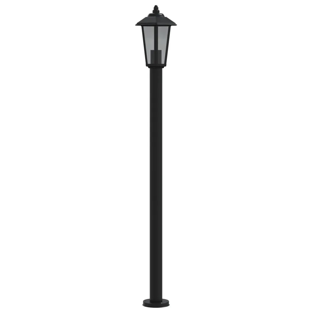 vidaXL Lampade da Terra per Esterni 3 pz Nere 120 cm in Acciaio Inox
