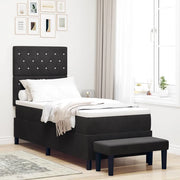 Letto a molle con materasso Nero 80 x 200 cm Velluto 3344410