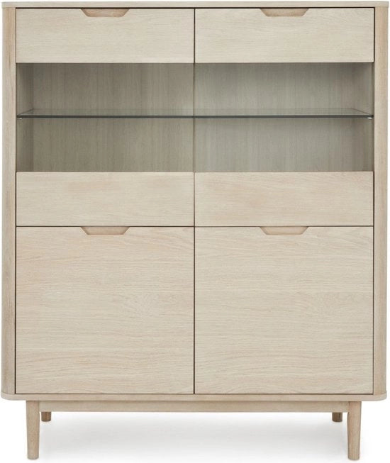 Comodino alto - Armadio a muro - Dressoir - Design elegante - Costruzione sostenibile - Spazio di stoccaggio sufficiente - 45 cm x 123 cm x 112 cm