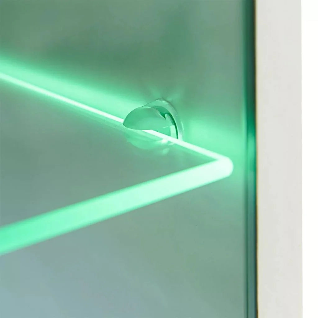 Mobile TV/credenza da parete 5 pezzi con illuminazione a LED bianco 2502200