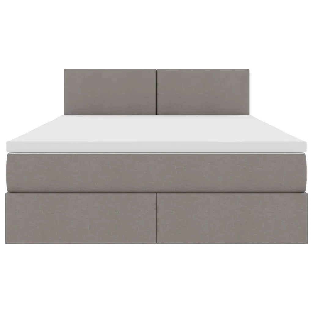 Letto con contenitore LED e materasso Tortora 140 x 200 cm