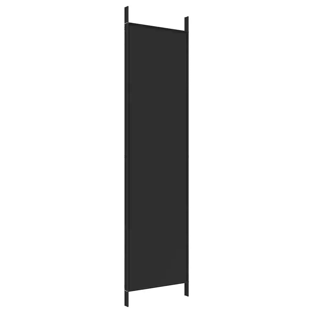 Divisorio Ambienti | Divider per stanze | Paravento a 3 Pannelli Nero 150x200 cm in Tessuto