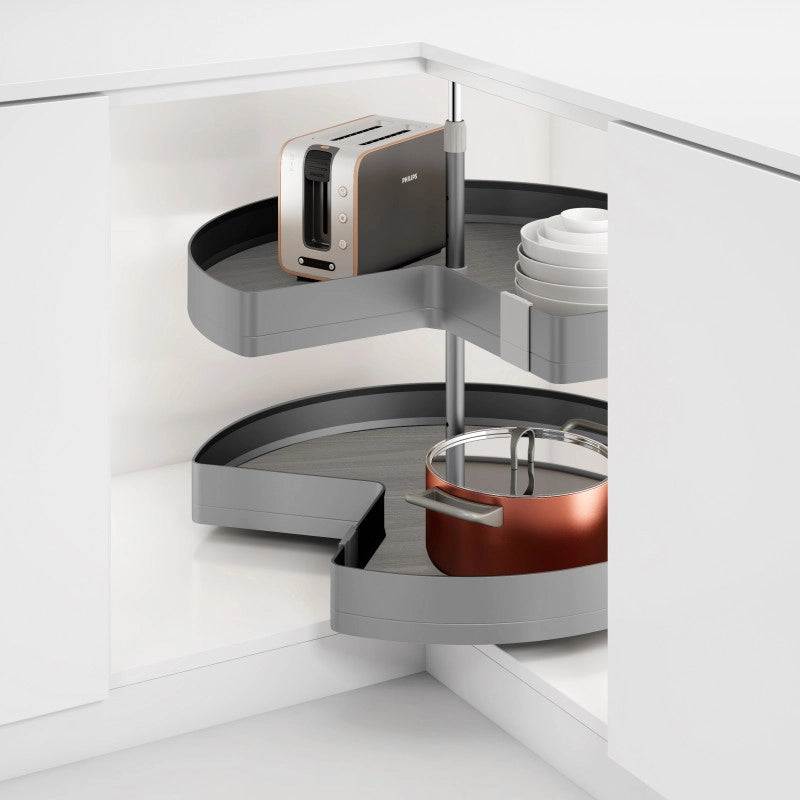 Carrello estraibile con cestelli e accessori Harmony con chiusura soft, Modulo larghezza 300mm altezza 700mm, Acciaio