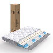 Materasso a molle a sacchetti 7 zone bianco 140x190 cm