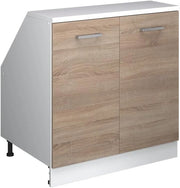 Mobile sottotetto Rion, Sonoma, 80 x 81.6 cm con 2 porte, carcassa 60 cm profondità, adatto per il salvaspazio sotto tetti spioventi