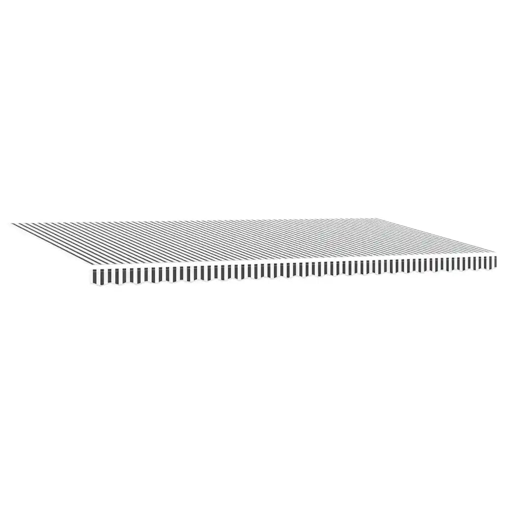 Tenda Retrattile Manuale con LED Antracite e Bianco 600x300 cm