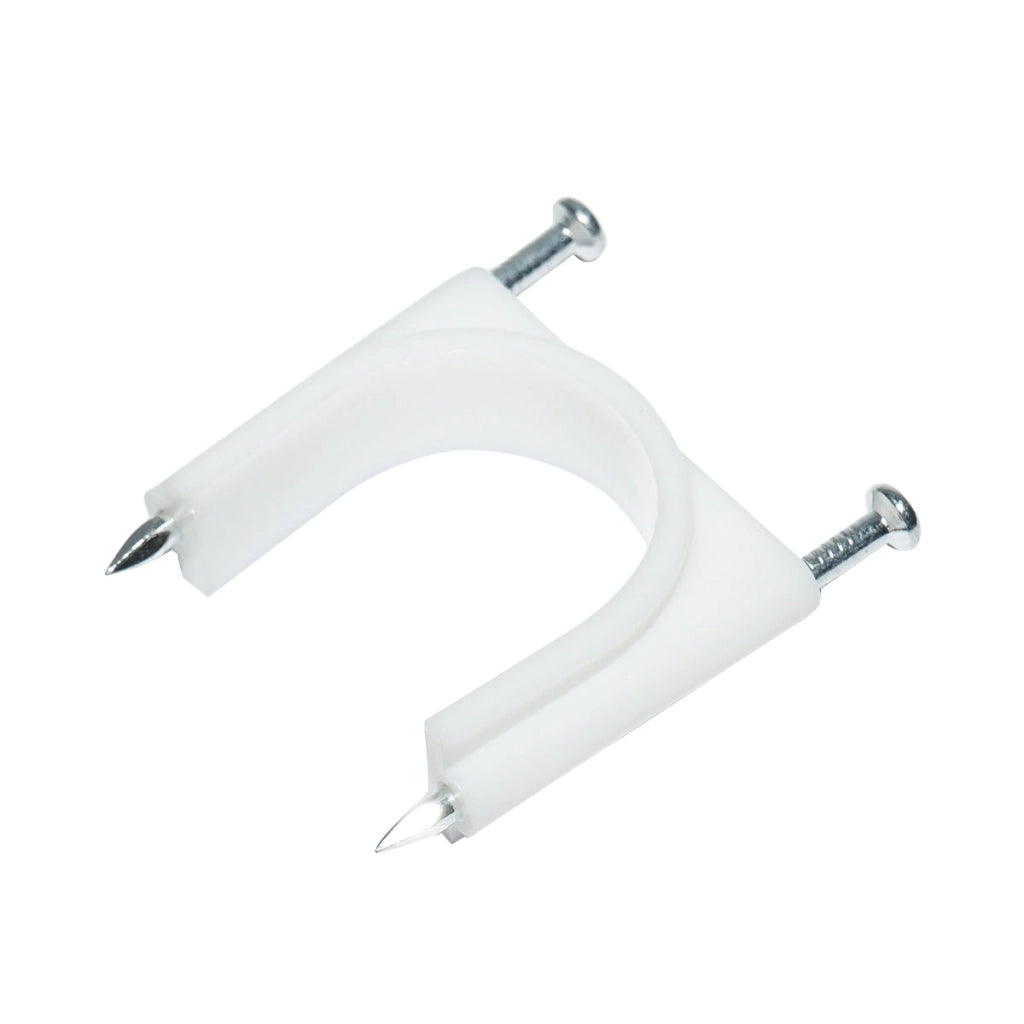 Morsetto a chiodo 32mm per fissaggio cavi 100pz