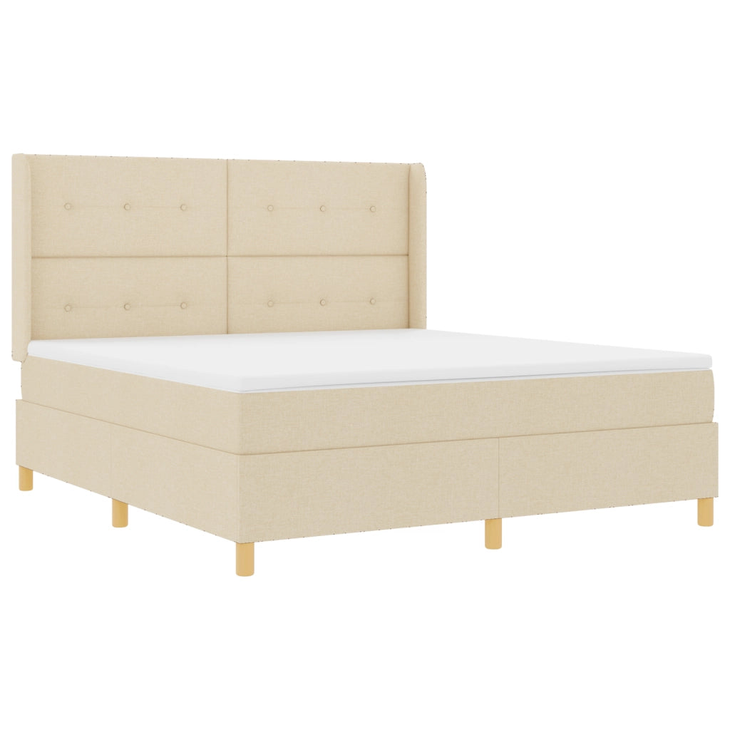 Rete a molle con materasso Crema 180x200 cm Tessuto
