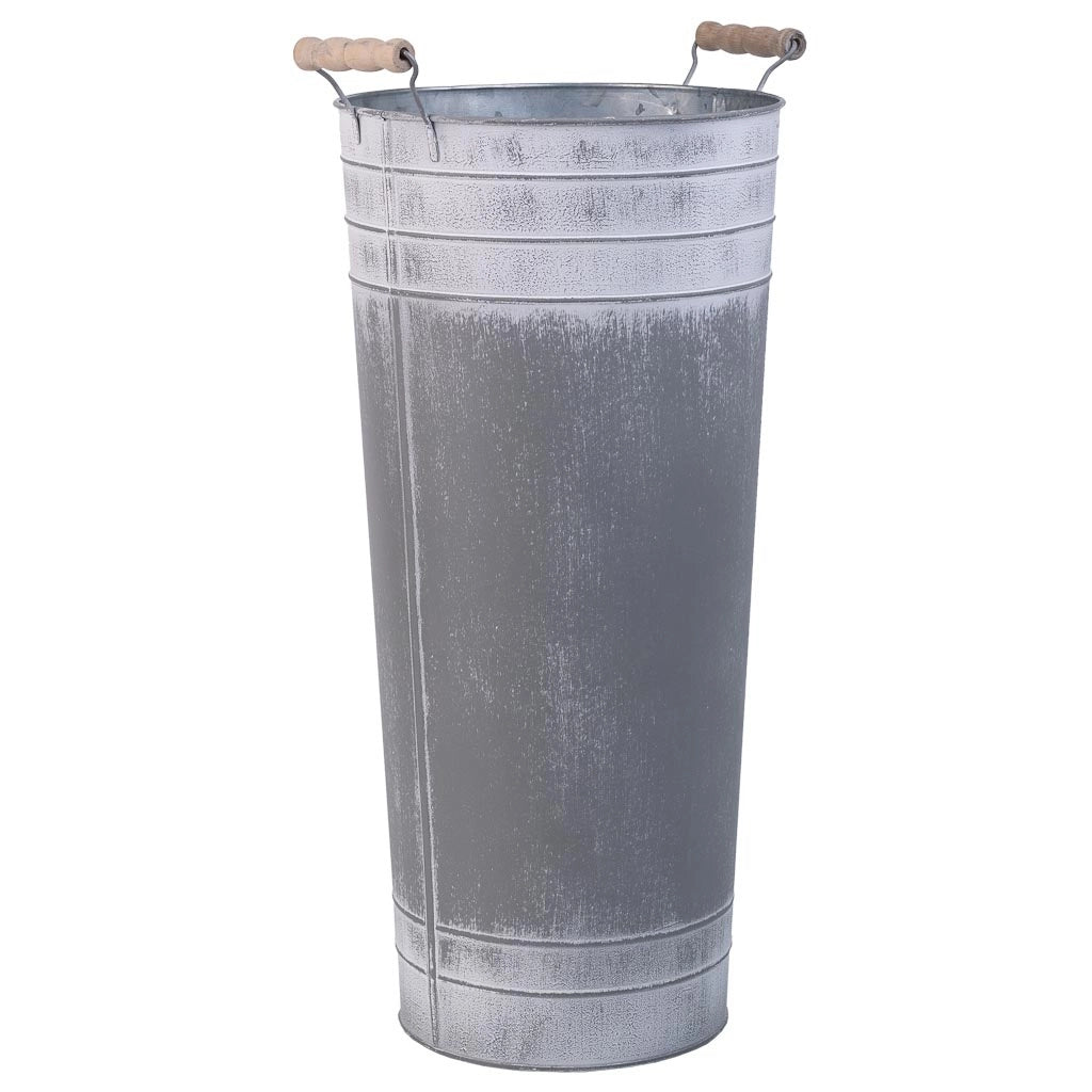 Portaombrelli tondo in metallo grigio d23,5x50h b:18