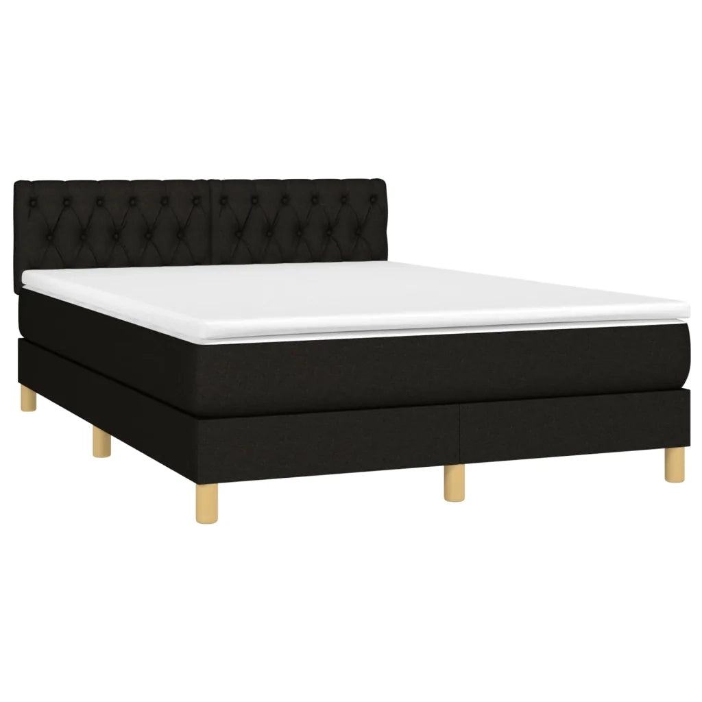 Giroletto a Molle con Materasso Nero 140x190 cm in Tessuto 3140851