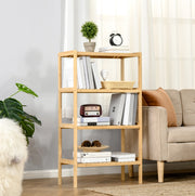 Scaffale in bambù a 4 ripiani 62x33x112 cm naturale
