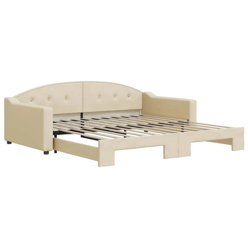 Divano letto | Sof¨¤ letto | Letto singolo Estraibile Crema 100x200 cm in Tessuto