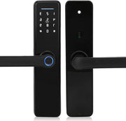 Sistema di Sicurezza 4 in 1 per la Maniglia - Maniglia Elettronica Senza Chiave con Rilevamento delle Impressioni Digitali, Carta e Codice di Accesso.