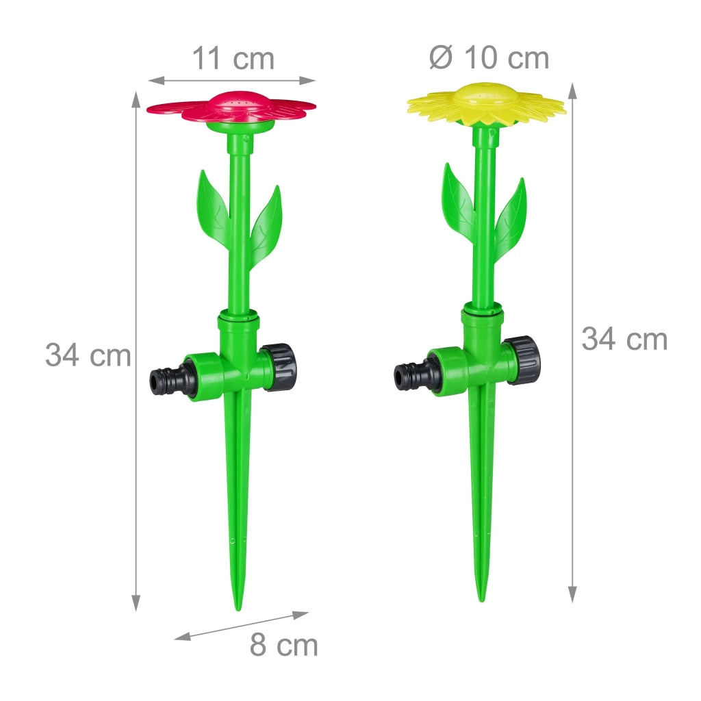 Set di 6 annaffiatoi decorativi da giardino pratici getti d'acqua 30 x 10 x 10 cm in plastica multicolore 13_0013561
