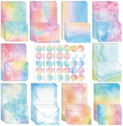 Set di carta da lettera aquarello e buste - 160 pezzi - Articoli da ufficio - 10 colori