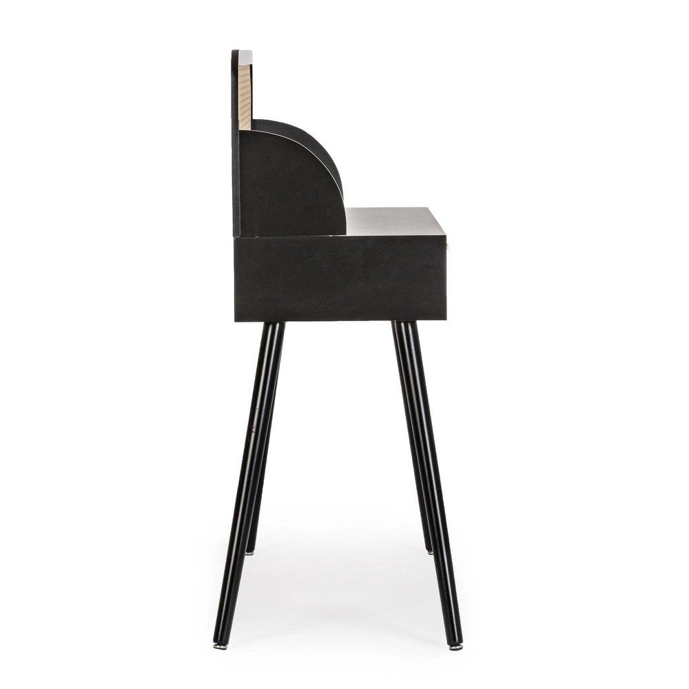 Consolle 2 Cassetti Legno Nero Stile Moderno da Interno - JOSIE
