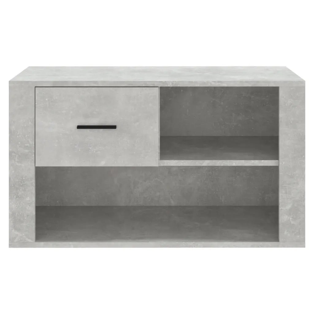 Scarpiera-Scaffale per scarpe Grigio Cemento 80x35x45 cm in Legno Multistrato