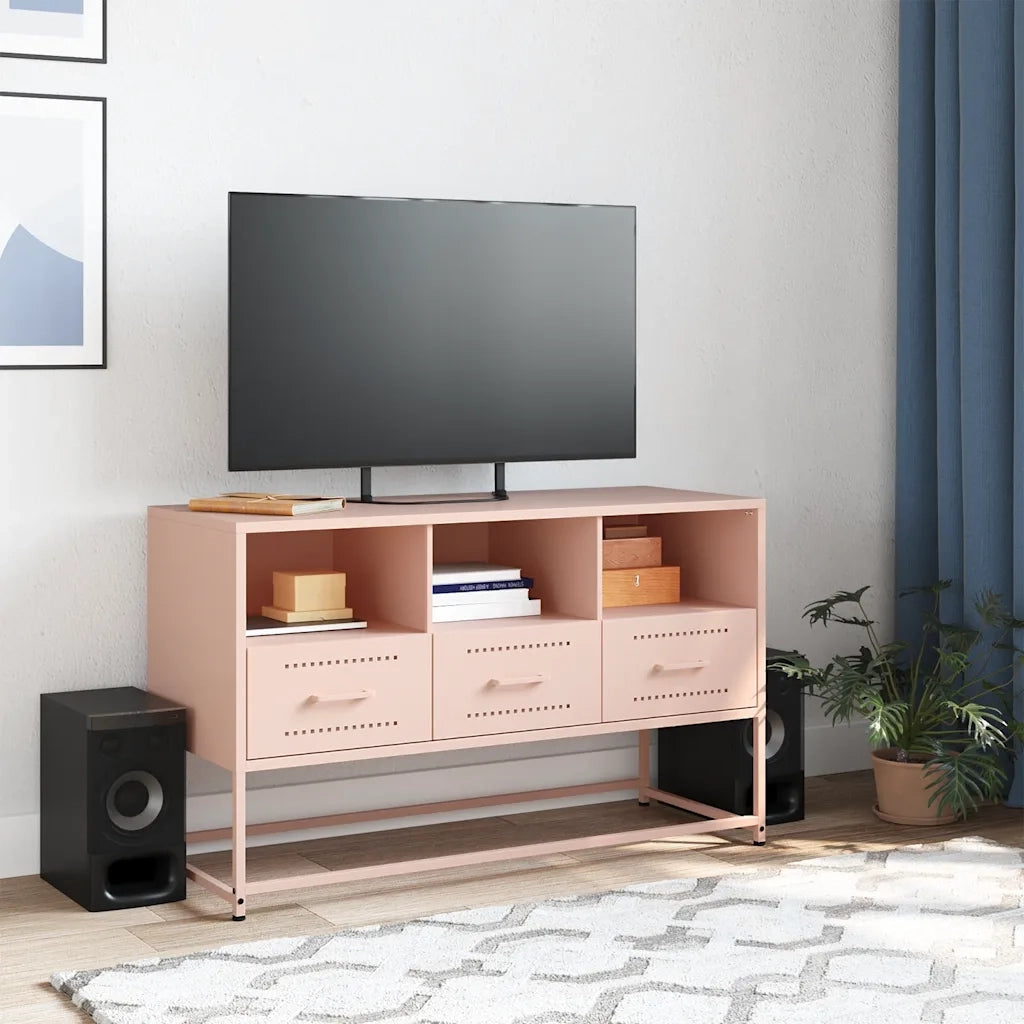 Mobile TV Rosa 100,5x39x60,5 cm in Acciaio