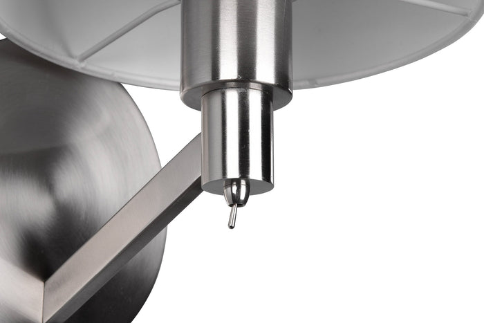 Applique da Interno Attacco E27 in Metallo Nikel Satinato