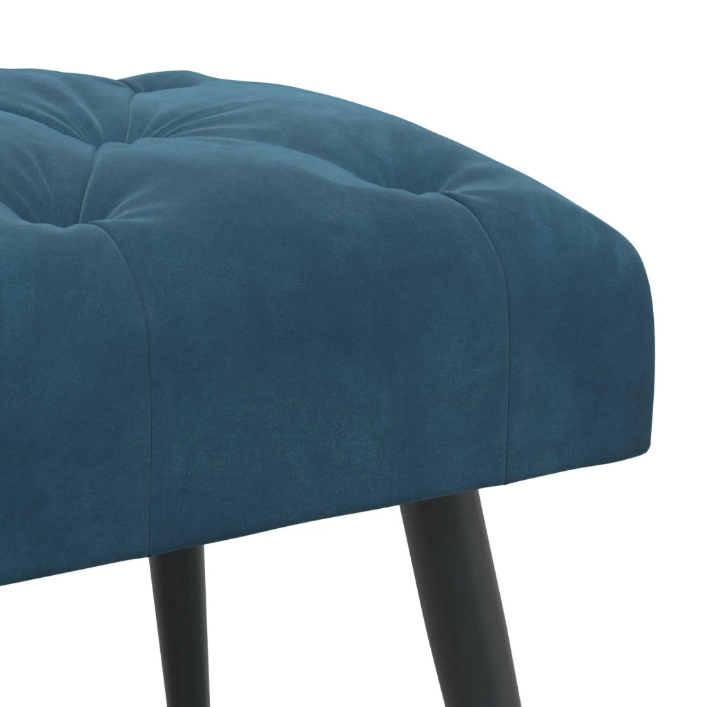 Panchina con bottoni imbottiti Blu 110 x 40 x 46 cm Velluto 42038580