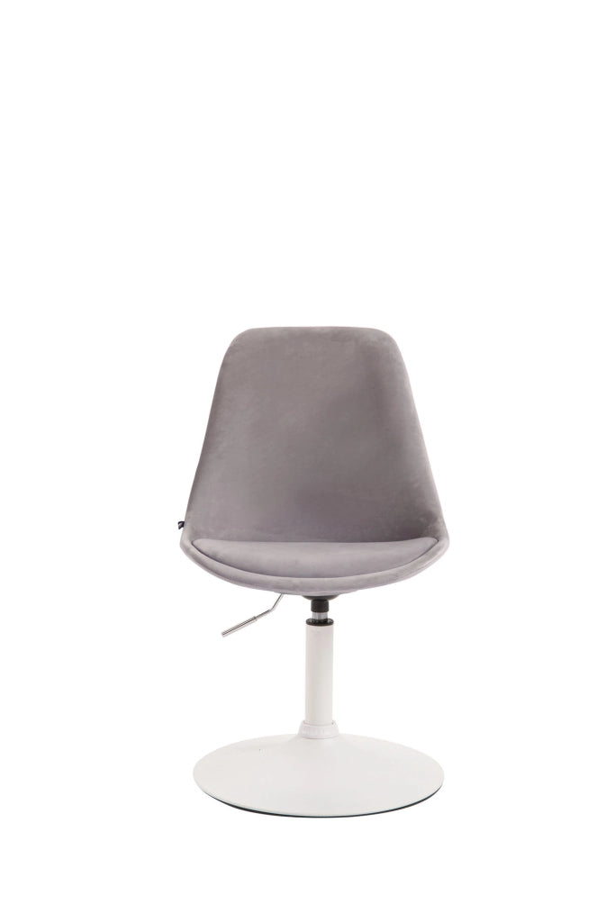 Sedia da pranzo Maverick in velluto grigio,bianco