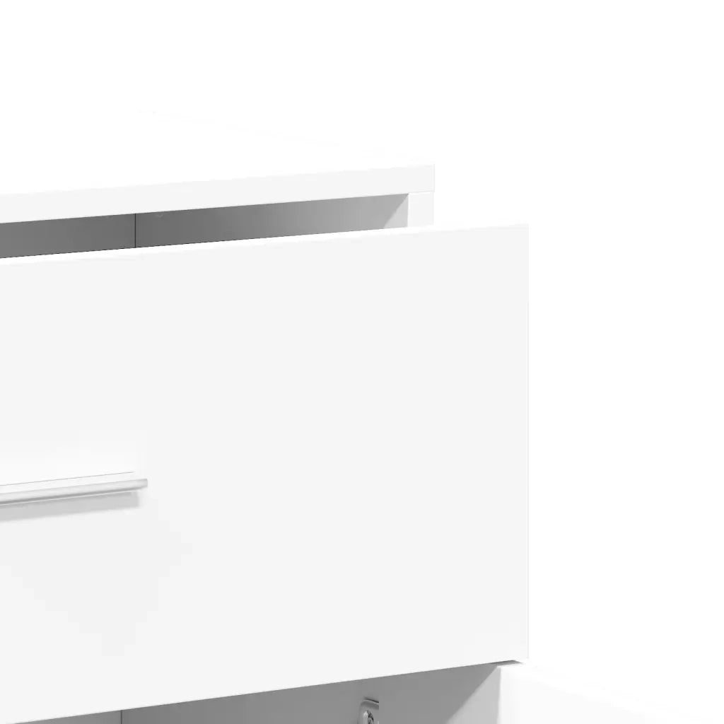 Credenza | Madia | Buffet da pranzo | Armadio da pranzo Bianco 60x31x70 cm in Legno Multistrato