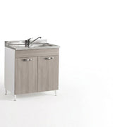 MOBILE SOTTOLAVELLO PER CUCINE COMPONIBILI L.80 x P.50 x H.85. - 2 ante - col. olmo  - LINEA AZZURRA