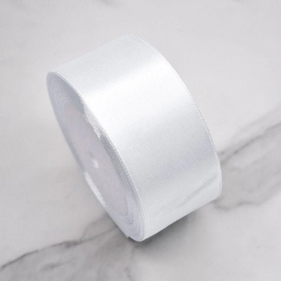 Lana di seta, 40 mm x 22,8 m, nastro di regalo, confezione di regalo, manufatto artigianale, decorazione, adatto per matrimoni, fai da te, nastro di rose, torta, fiori, confezione di regalo, bianco sbiadito.