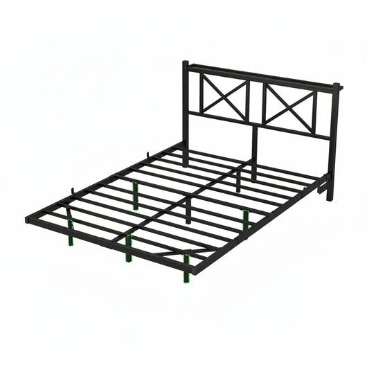 Letto doppio 140x200cm - Xylo - LED USB sospeso facile montaggio