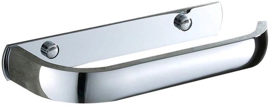 Asciugamani per il bagno in alluminio con finitura argento, montaggio a parete