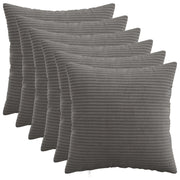 Federa 6 pcs HEERLEN Grigio Scuro 30 x 30 cm corduroy 907428