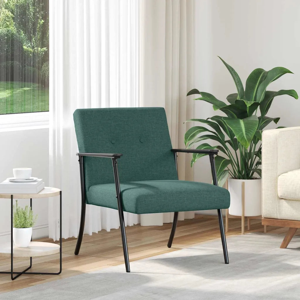 Poltrona | Sedia Relax Verde Scuro Tessuto