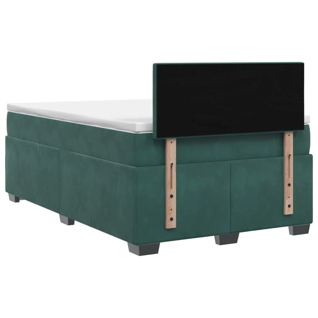 Letto box spring con materasso Verde Scuro 120 x 190 cm Velluto 3450677