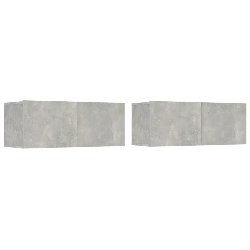Set di Mobili Porta TV 4 pz Grigio Cemento in Legno Multistrato 3114313