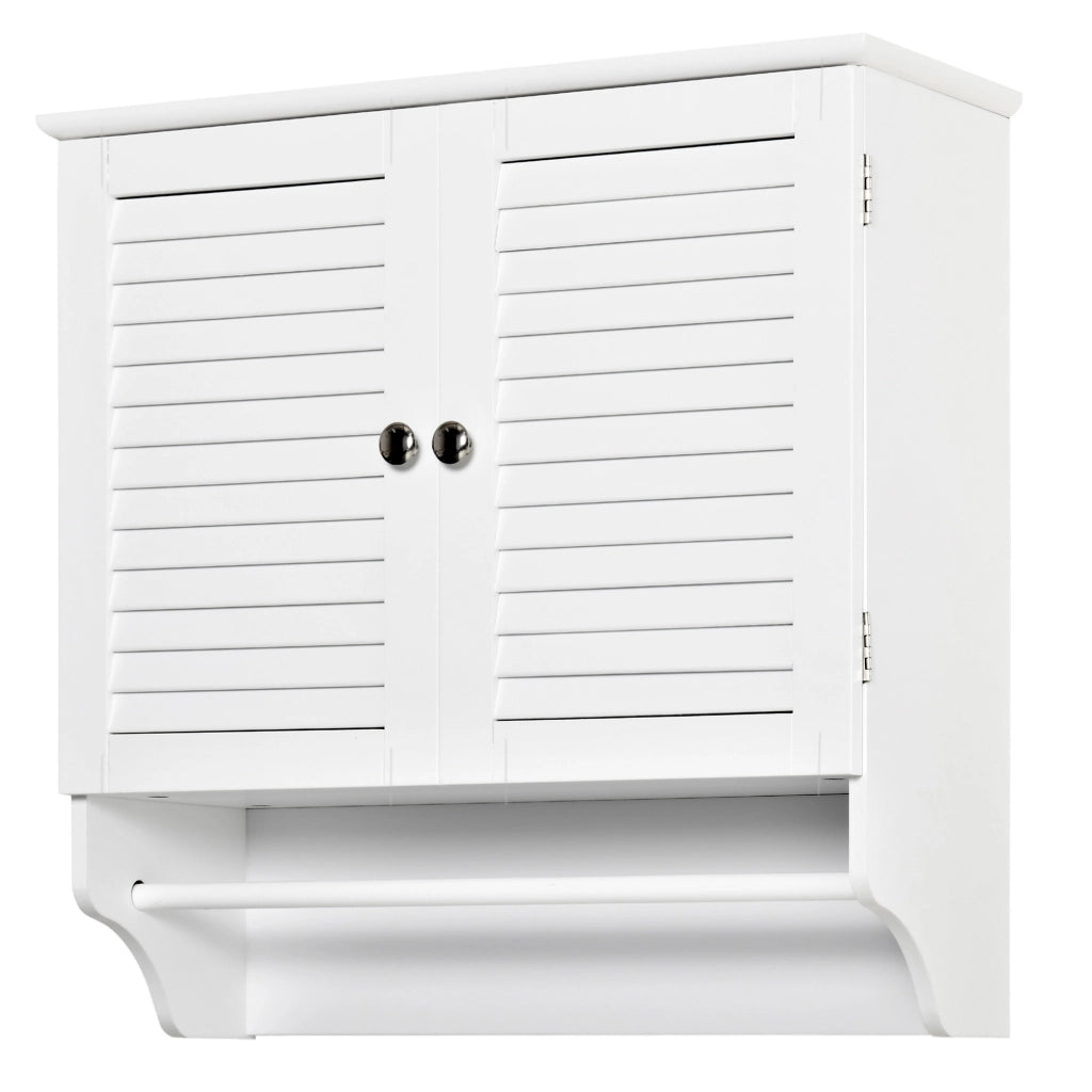 Armadio Bagno 2 Ante ¨C Zephmum ¨C Legno Bianco 60x30x