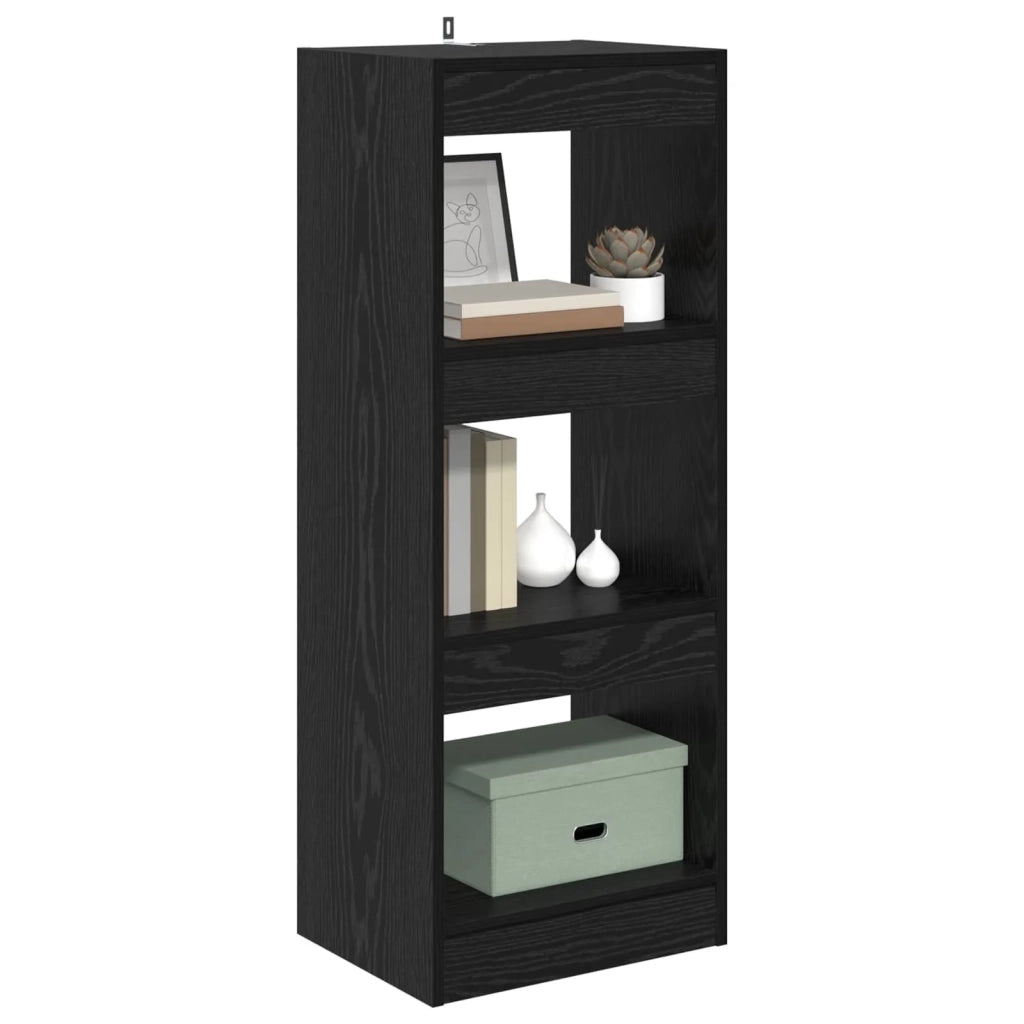 Armadio per Libri Rovere nero 37 x 30 x 103 cm