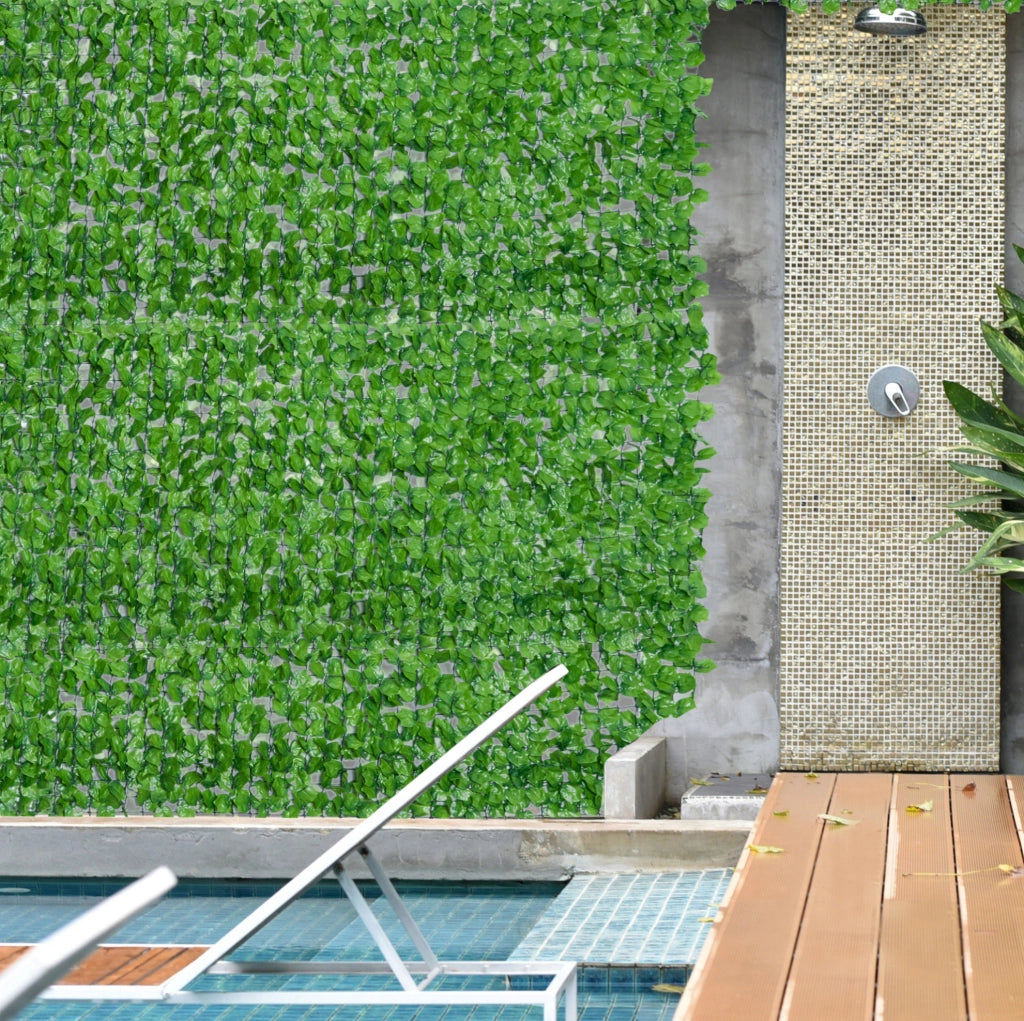 Siepe artificiale 300x100 cm verde chiaro in plastica per privacy