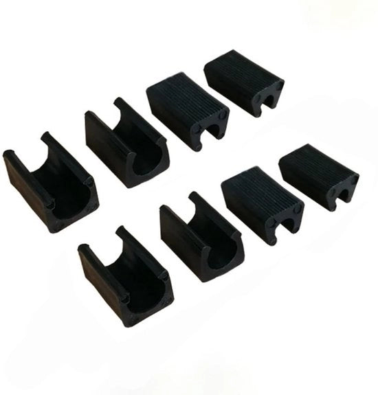 Protezioni per pavimento 8 pezzi - Antiscivolo in plastica - Forma a buchetta rotonda - 14 mm - Durissime e sicure - Protezioni per sedute