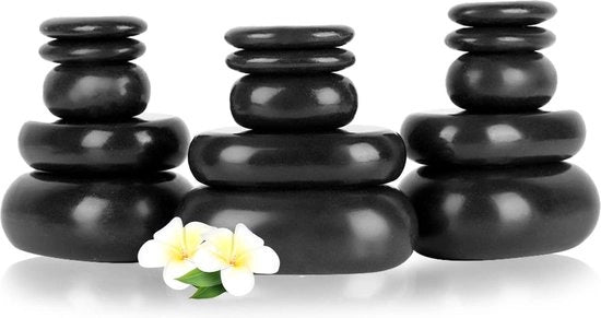 20 pezzi di Pietre di Lava per Massaggio - Scatola di Riscaldamento Pietre di Lava per Relaxarsi - Pietre di Lava per Massaggio del Viso, Schiena, Gambe e Corpo - Benessere Spa e Relax
