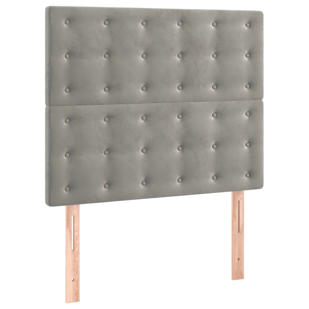 Giroletto senza Materasso-Struttura Letto Grigio Chiaro 80x200 cm Velluto 236221