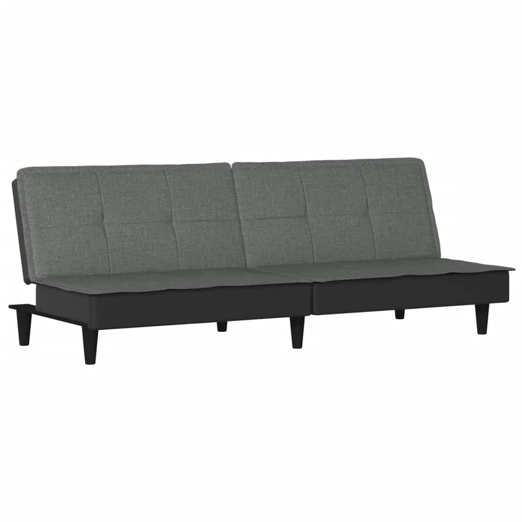 Divano letto 200 x 89 x 70 cm tessuto grigio scuro 02_0020410