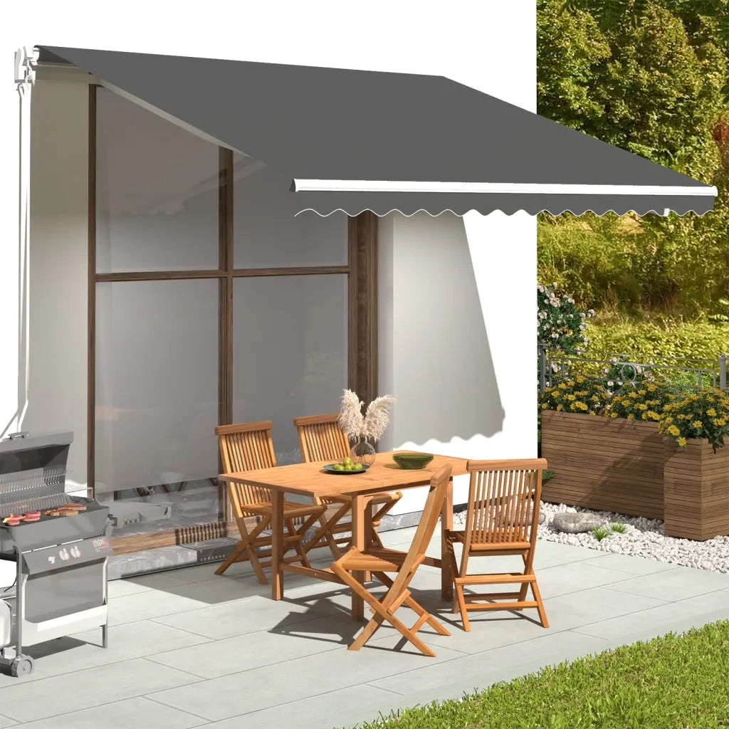 Tessuto di Ricambio per Tenda da Sole-Ricambio telo per tenda da sole Antracite 4x3,5 m
