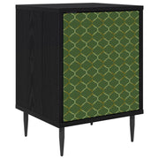 Armadio da Notte GELEEN Rovere Nero 36 x 33 x 51 cm 8007233