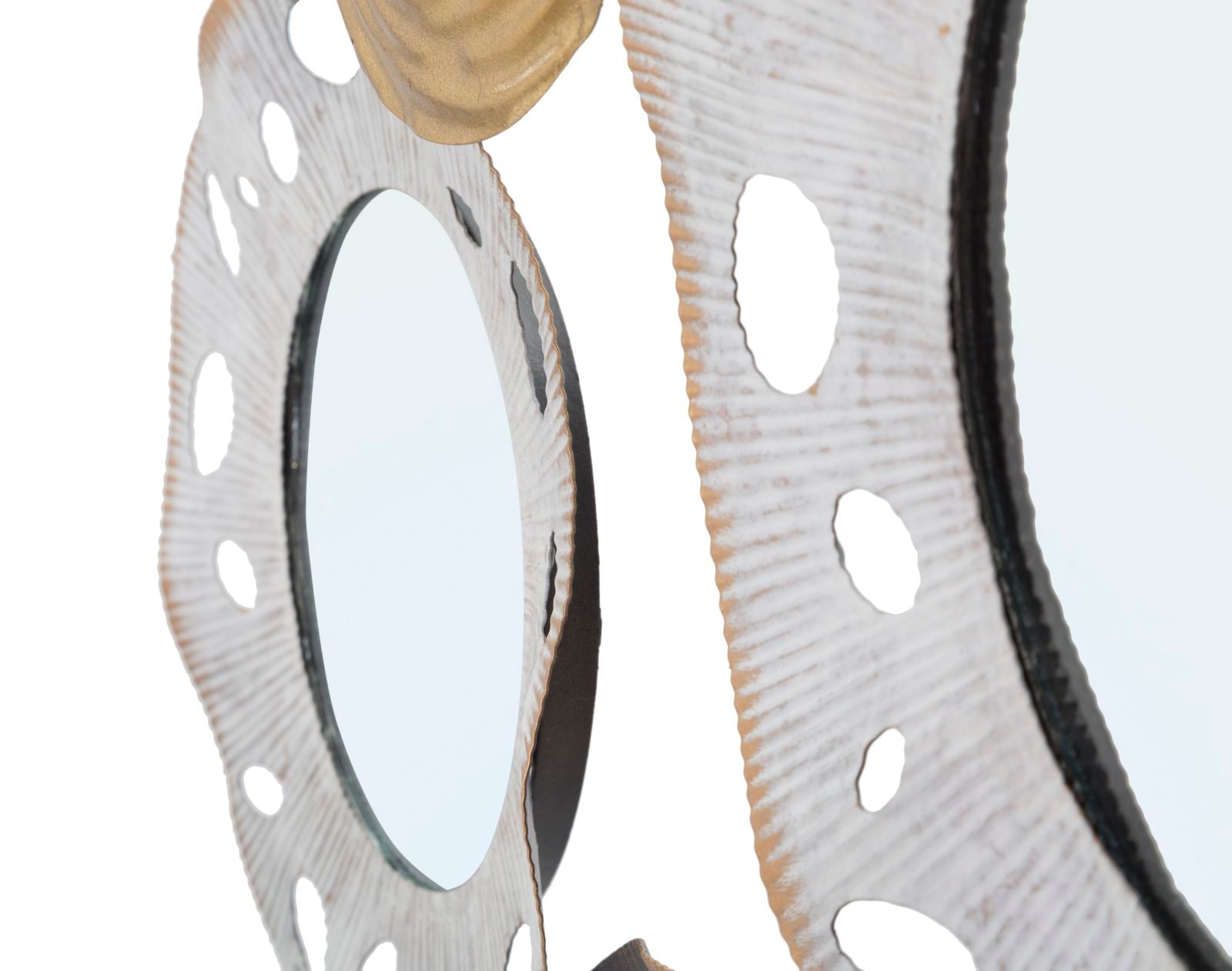 Pannello Gloty 91x4,5x54,5 cm in Ferro MDF e Specchio Multicolor