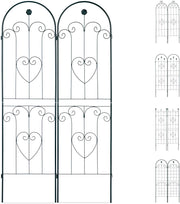 Recinzione a traliccio per piante rampicanti arco da giardino ferro set da 2 verde 13_0002896