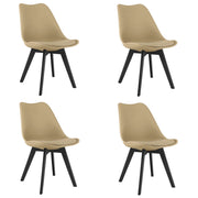 Sedia VALORA RIXK - Beige scuro con gambe nere x 4