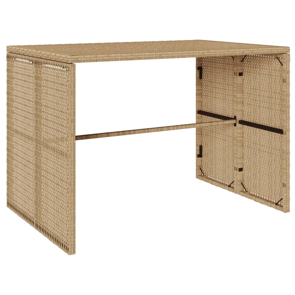 Set da Pranzo da Giardino 3 pz | Set Salotto da Giardino con Cuscini Beige in Polyrattan