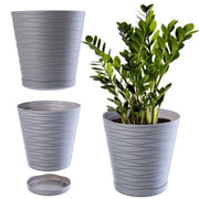 Vaso da fiori KADAX da 30 cm, con coperchio in plastica e supporto.